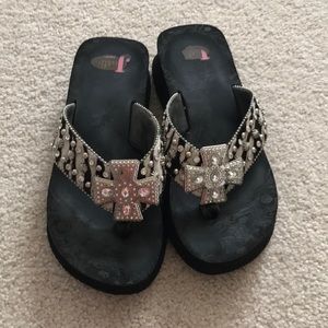 Justin western flip flops 81/2